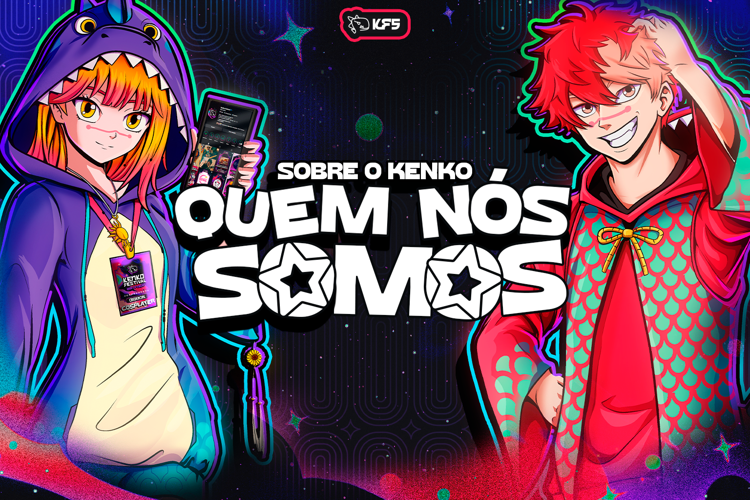 Arte oficial Quem Nós Somos, com personagens do Kenko